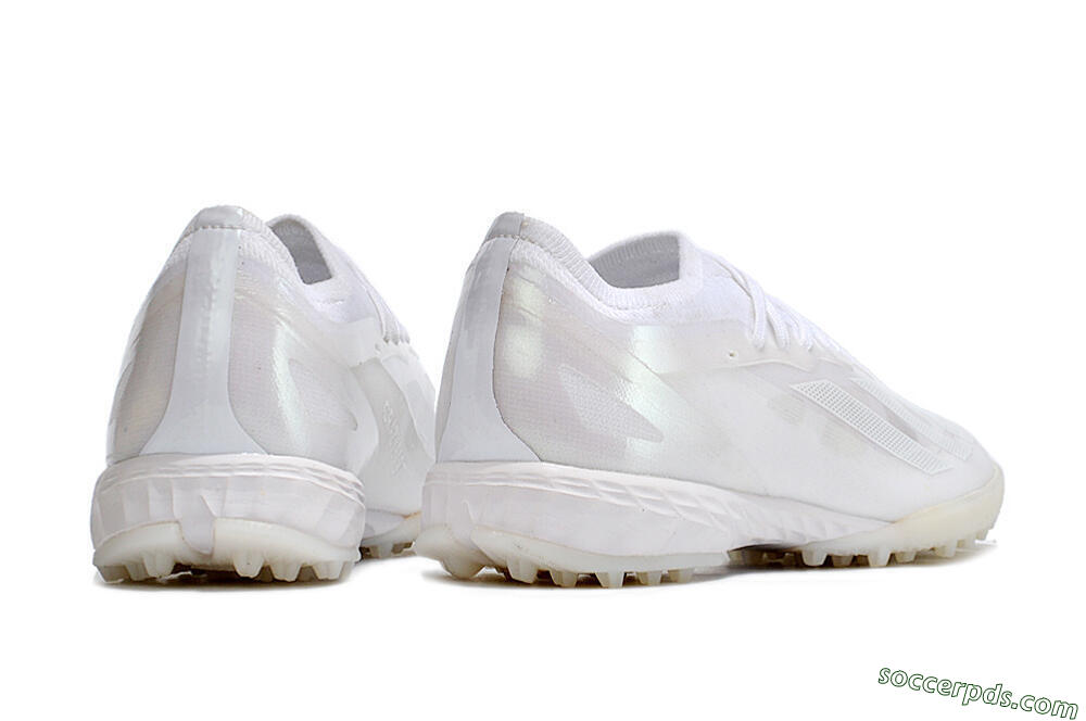 Adidas X Crazyfast.1 TF Low-Tops Football Shoes - White/Silver 6
