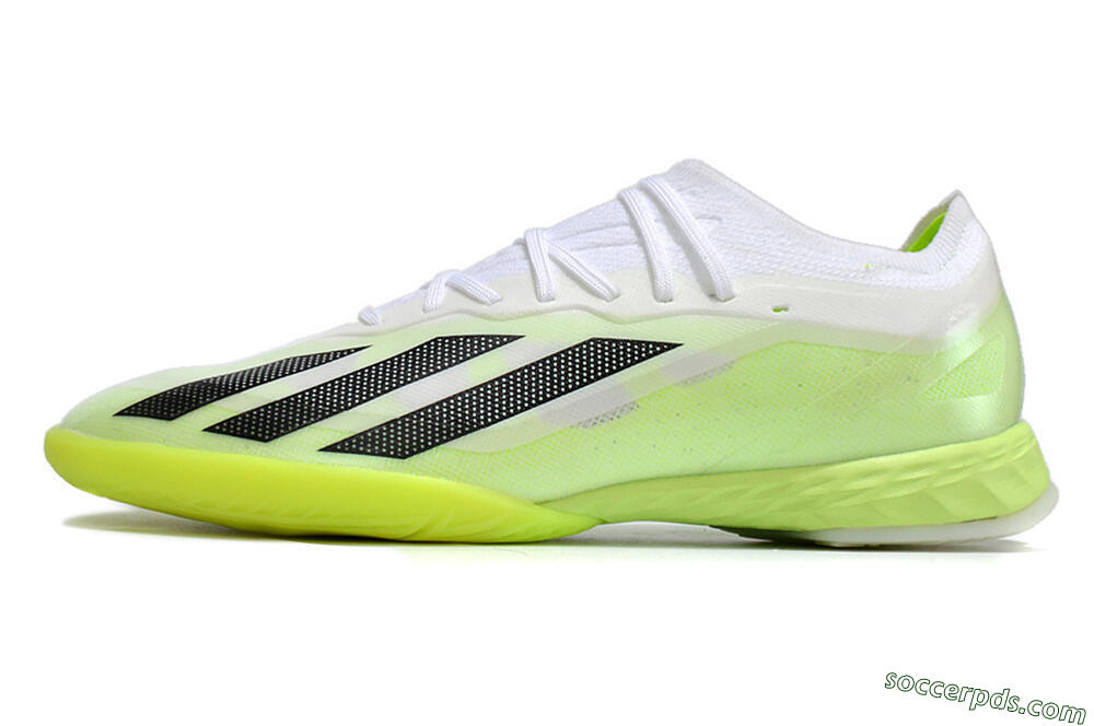 Adidas X Crazyfast.1 IC Low-Tops Football Shoes - Green/White/Black 2
