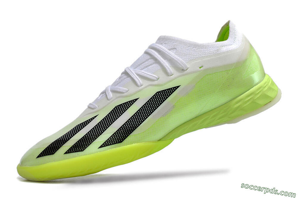 Adidas X Crazyfast.1 IC Low-Tops Football Shoes - Green/White/Black 5