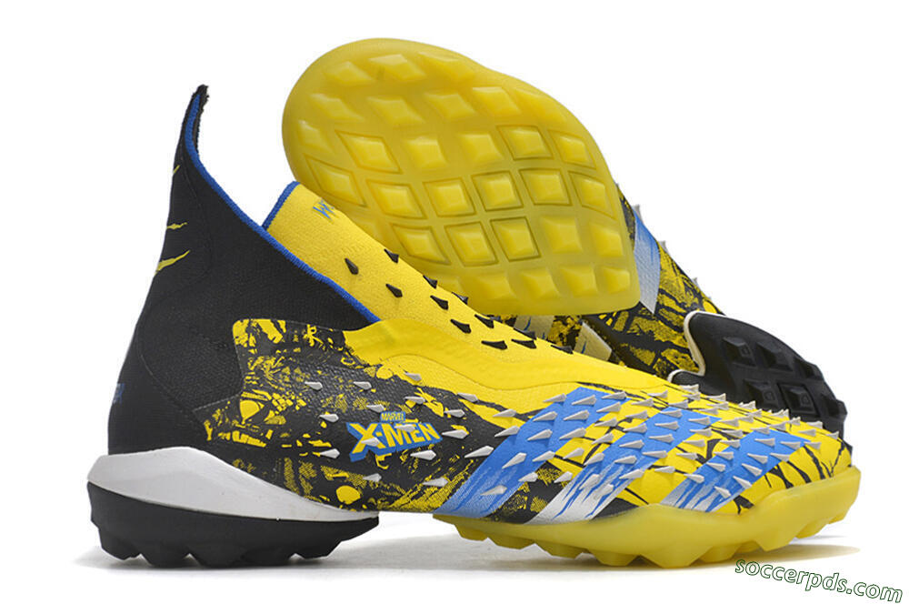 Adidas Predator Freak.1 TF High-Tops Football Shoes - Yellow/Black/Blue 1
