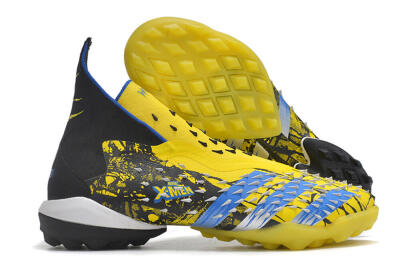 Adidas Predator Freak.1 TF High-Tops Football Shoes - Yellow/Black/Blue