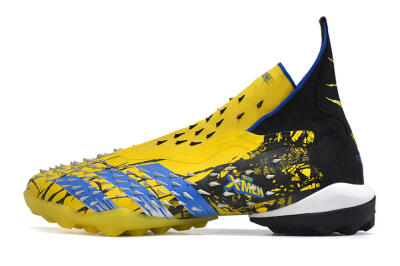 Adidas Predator Freak.1 TF High-Tops Football Shoes - Yellow/Black/Blue