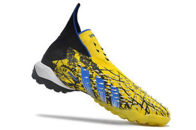 Adidas Predator Freak.1 TF High-Tops Football Shoes - Yellow/Black/Blue