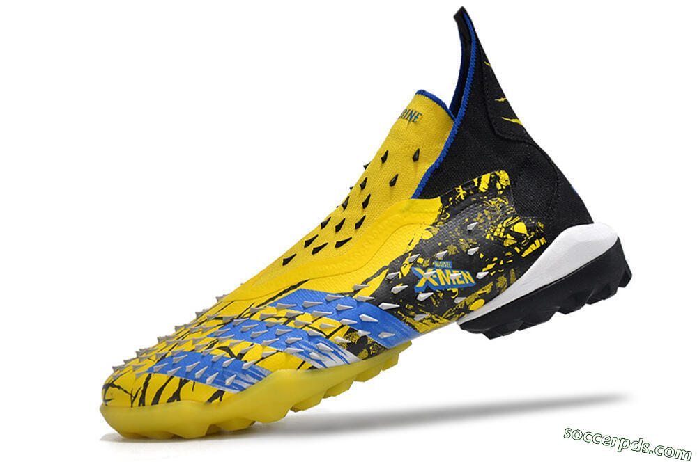 Adidas Predator Freak.1 TF High-Tops Football Shoes - Yellow/Black/Blue 5