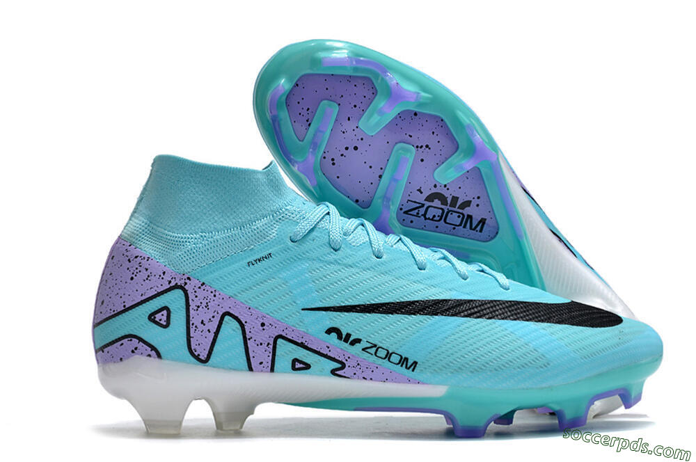 Nike Air Zoom Mercurial Superfly 15 Elite FG High-Tops Football Boots - Blue/Black/Purple 1