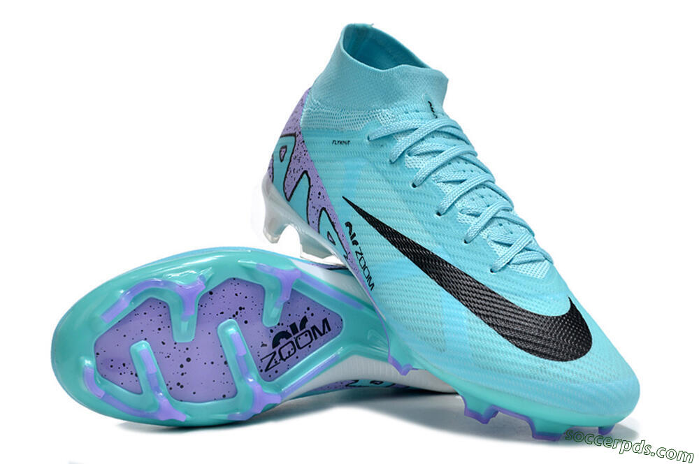 Nike Air Zoom Mercurial Superfly 15 Elite FG High-Tops Football Boots - Blue/Black/Purple 3