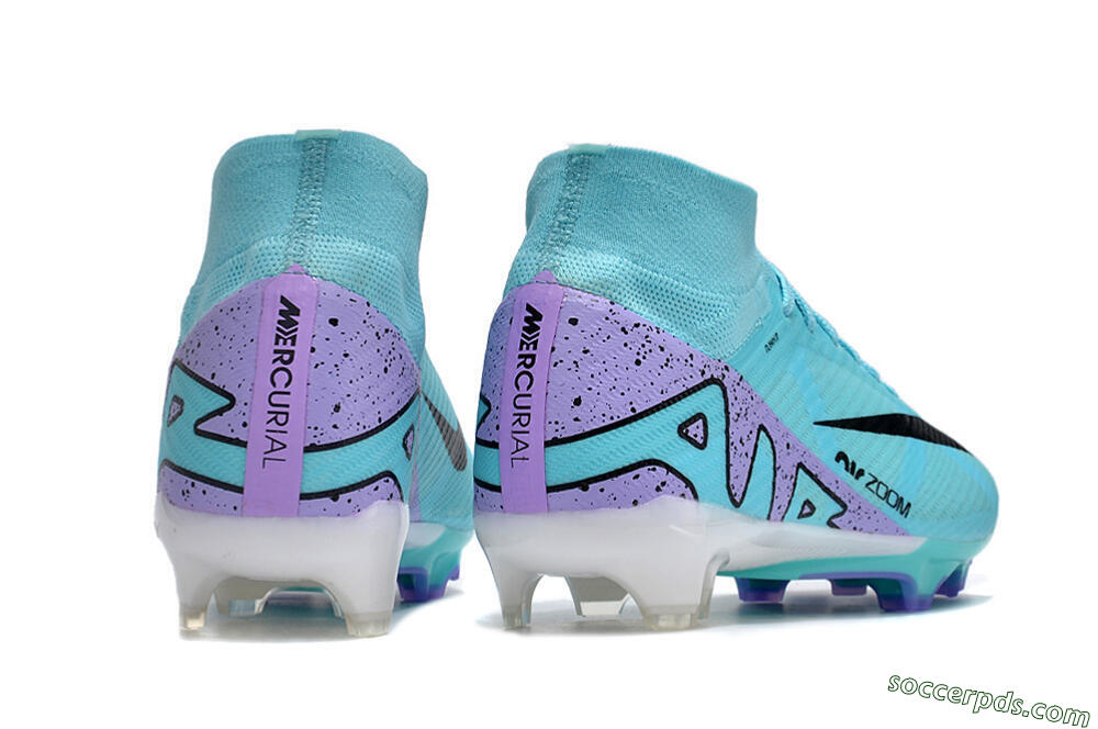 Nike Air Zoom Mercurial Superfly 15 Elite FG High-Tops Football Boots - Blue/Black/Purple 6