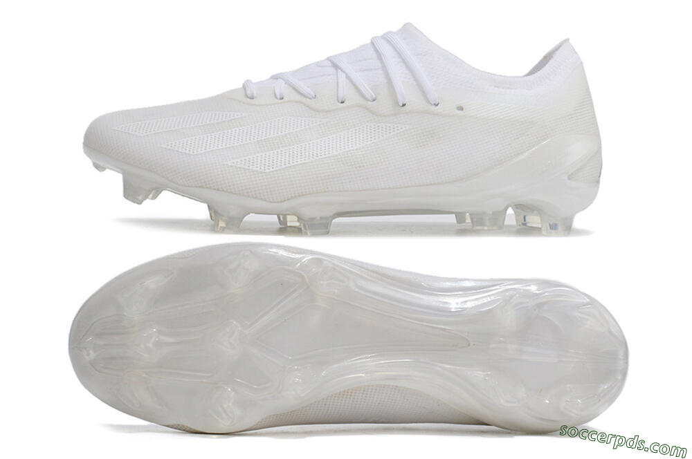 Adidas X Crazyfast.1 FG Low-Tops Football Boots - White/White/White 0