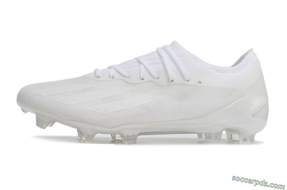 Adidas X Crazyfast.1 FG Low-Tops Football Boots - White/White/White 2