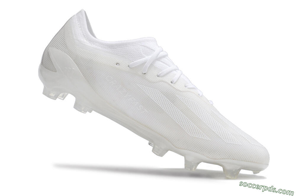 Adidas X Crazyfast.1 FG Low-Tops Football Boots - White/White/White 4