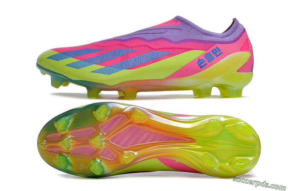 Adidas X Crazyfast+ FG Low-Tops Football Boots - Purple/Pink/Green/Blue 0