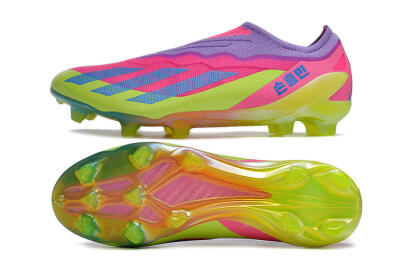 Adidas X Crazyfast+ FG Low-Tops Football Boots - Purple/Pink/Green/Blue