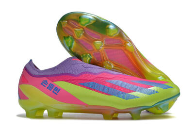 Adidas X Crazyfast+ FG Low-Tops Football Boots - Purple/Pink/Green/Blue