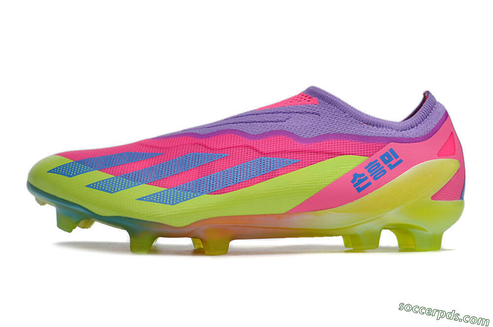 Adidas X Crazyfast+ FG Low-Tops Football Boots - Purple/Pink/Green/Blue 2