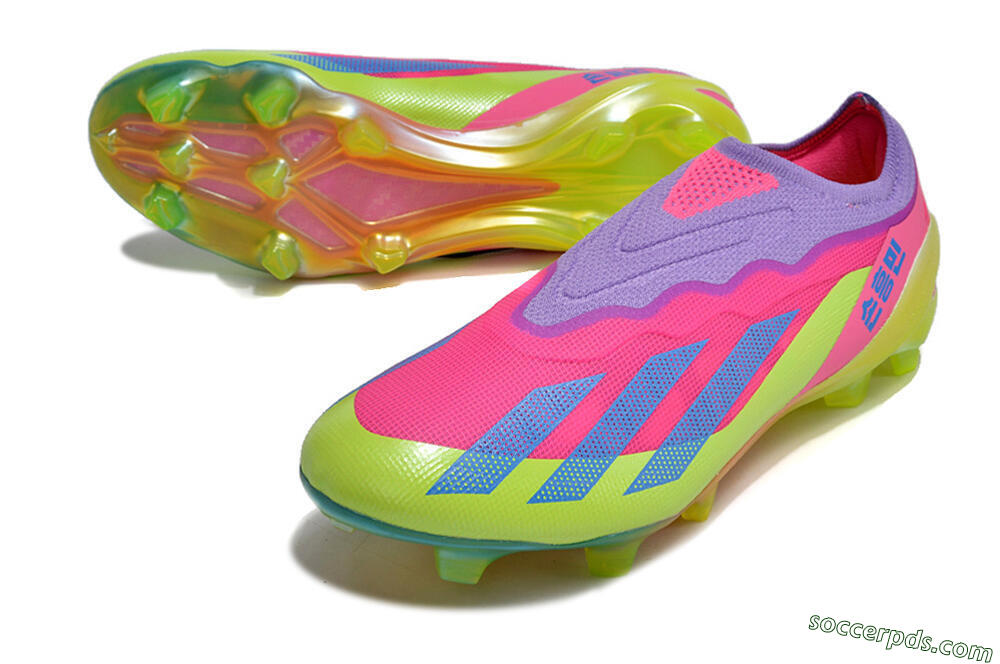 Adidas X Crazyfast+ FG Low-Tops Football Boots - Purple/Pink/Green/Blue 3