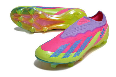 Adidas X Crazyfast+ FG Low-Tops Football Boots - Purple/Pink/Green/Blue