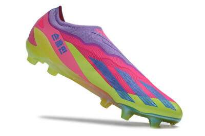 Adidas X Crazyfast+ FG Low-Tops Football Boots - Purple/Pink/Green/Blue