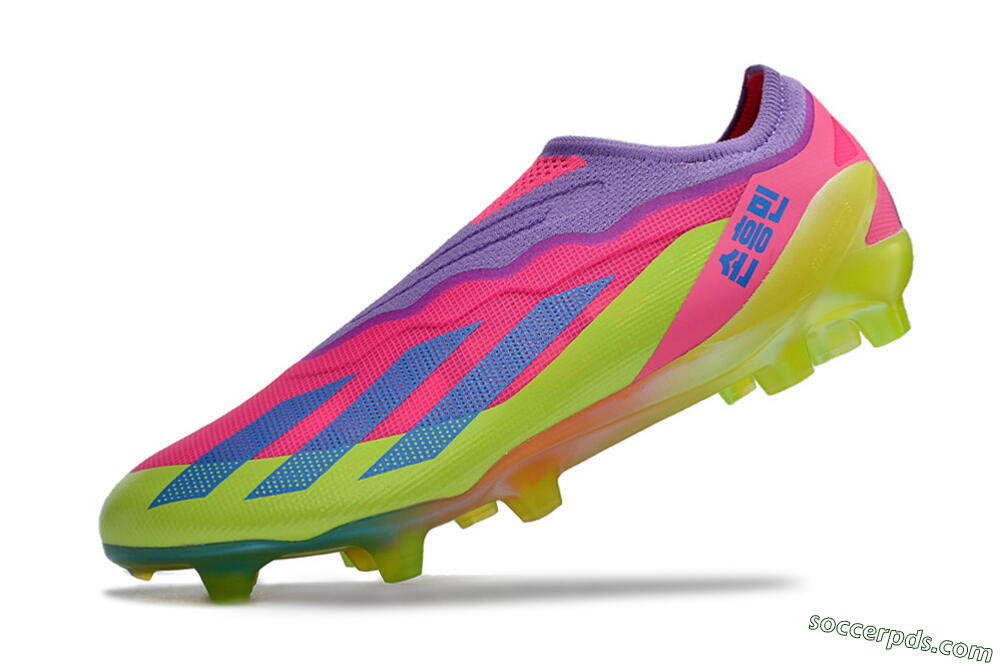 Adidas X Crazyfast+ FG Low-Tops Football Boots - Purple/Pink/Green/Blue 5