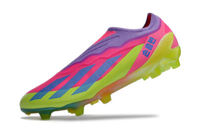 Adidas X Crazyfast+ FG Low-Tops Football Boots - Purple/Pink/Green/Blue