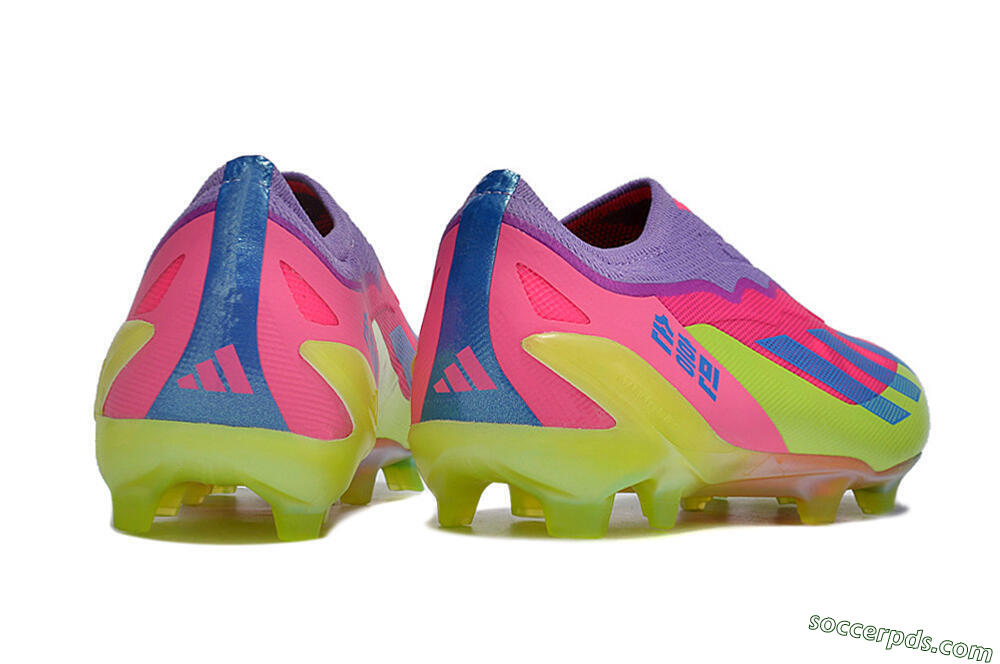 Adidas X Crazyfast+ FG Low-Tops Football Boots - Purple/Pink/Green/Blue 6