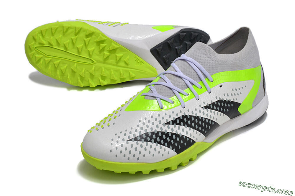Adidas Predator Accuracy.1 TF Low-Tops Football Shoes - White/Black/Green 3