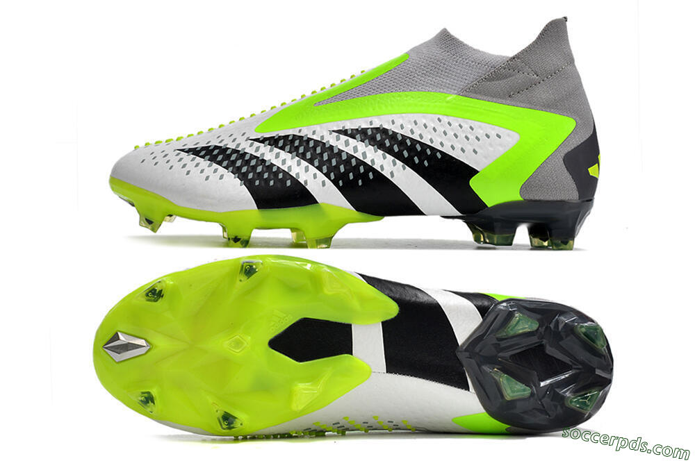 Adidas Predator Accuracy+ FG High-Tops Football Boots - White/Black/Green 0
