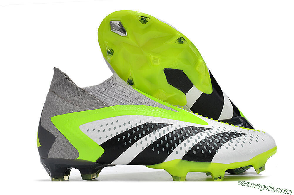 Adidas Predator Accuracy+ FG High-Tops Football Boots - White/Black/Green 1