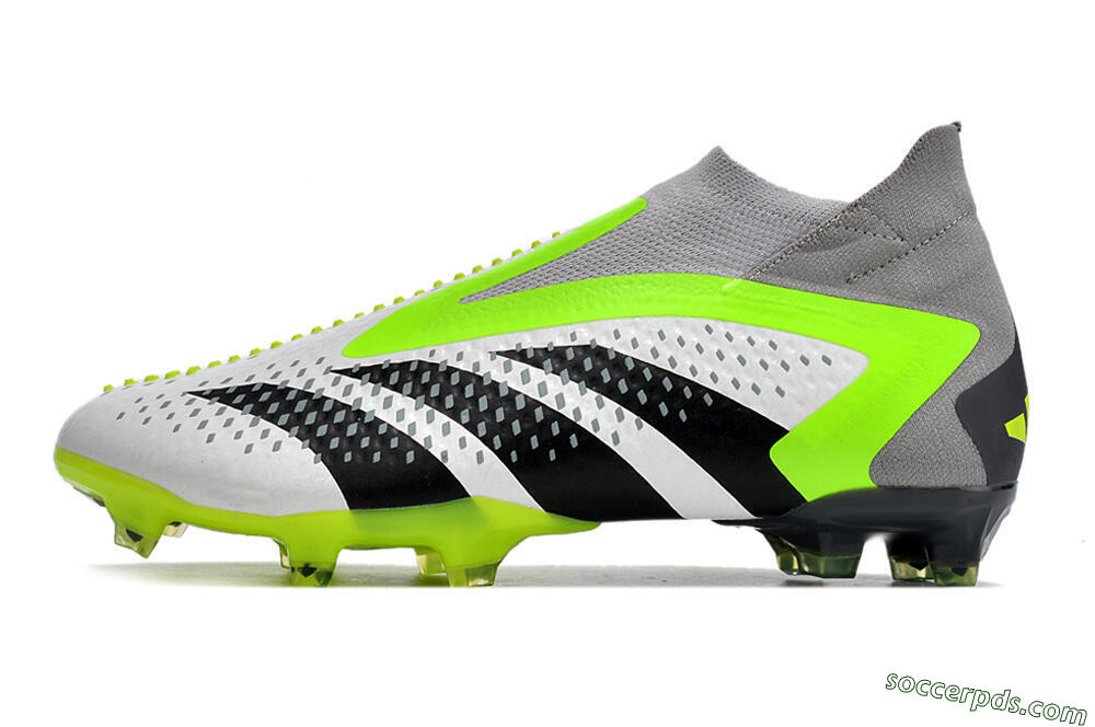 Adidas Predator Accuracy+ FG High-Tops Football Boots - White/Black/Green 2