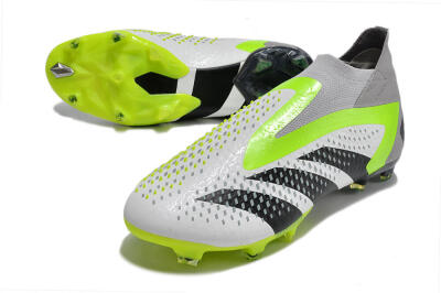 Adidas Predator Accuracy+ FG High-Tops Football Boots - White/Black/Green