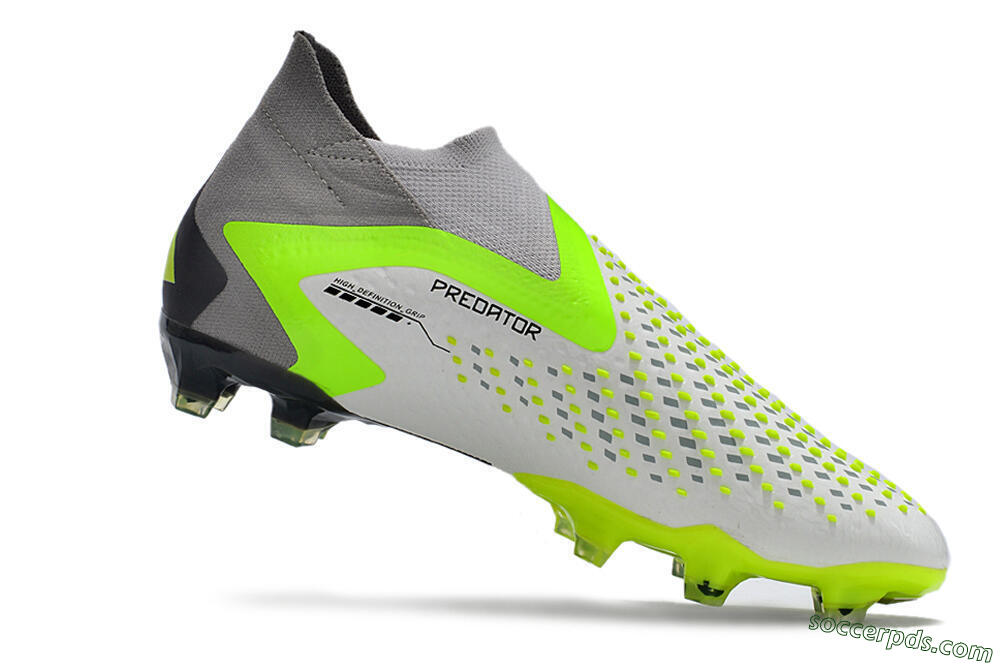 Adidas Predator Accuracy+ FG High-Tops Football Boots - White/Black/Green 4