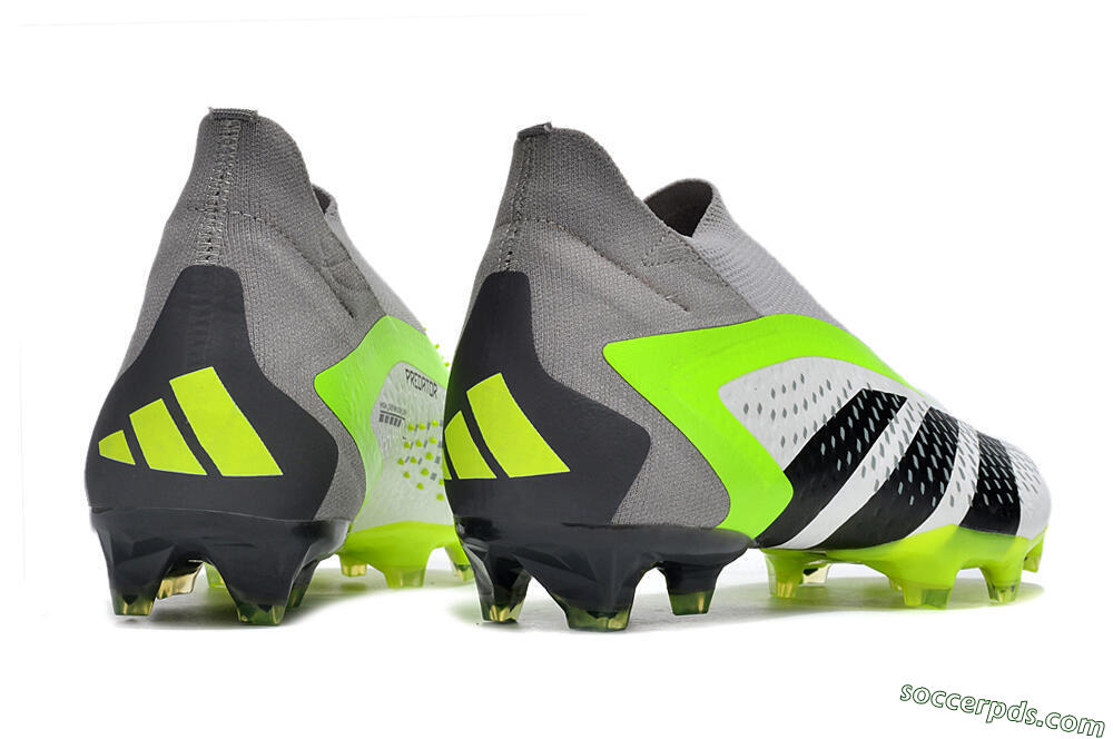 Adidas Predator Accuracy+ FG High-Tops Football Boots - White/Black/Green 6