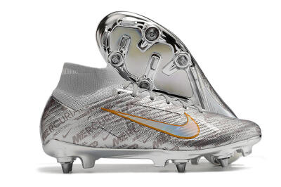 Nike Air Zoom Mercurial Superfly 9 Elite SG High-Tops Football Boots - Silver/Gold