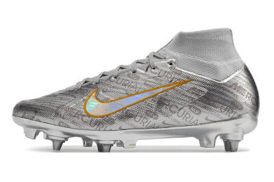 Nike Air Zoom Mercurial Superfly 9 Elite SG High-Tops Football Boots - Silver/Gold