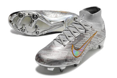 Nike Air Zoom Mercurial Superfly 9 Elite SG High-Tops Football Boots - Silver/Gold