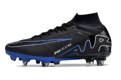 Nike Air Zoom Mercurial Superfly 9 Elite SG High-Tops Football Boots - Black/Blue/White
