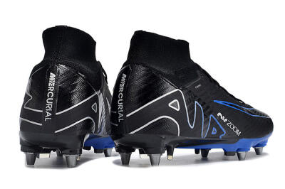 Nike Air Zoom Mercurial Superfly 9 Elite SG High-Tops Football Boots - Black/Blue/White