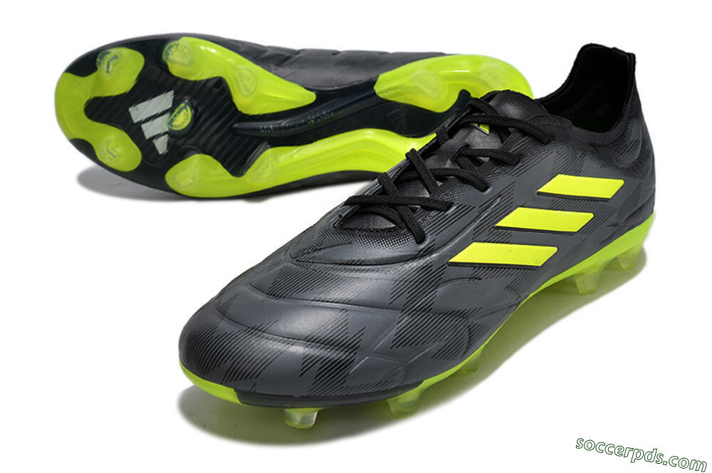 Adidas Copa Pure.1 FG Low-Tops Football Boots - Black/Green 3
