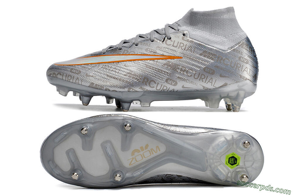 Nike Air Zoom Mercurial Superfly 9 Elite SG High-Tops Football Boots - Silver/Gold 0