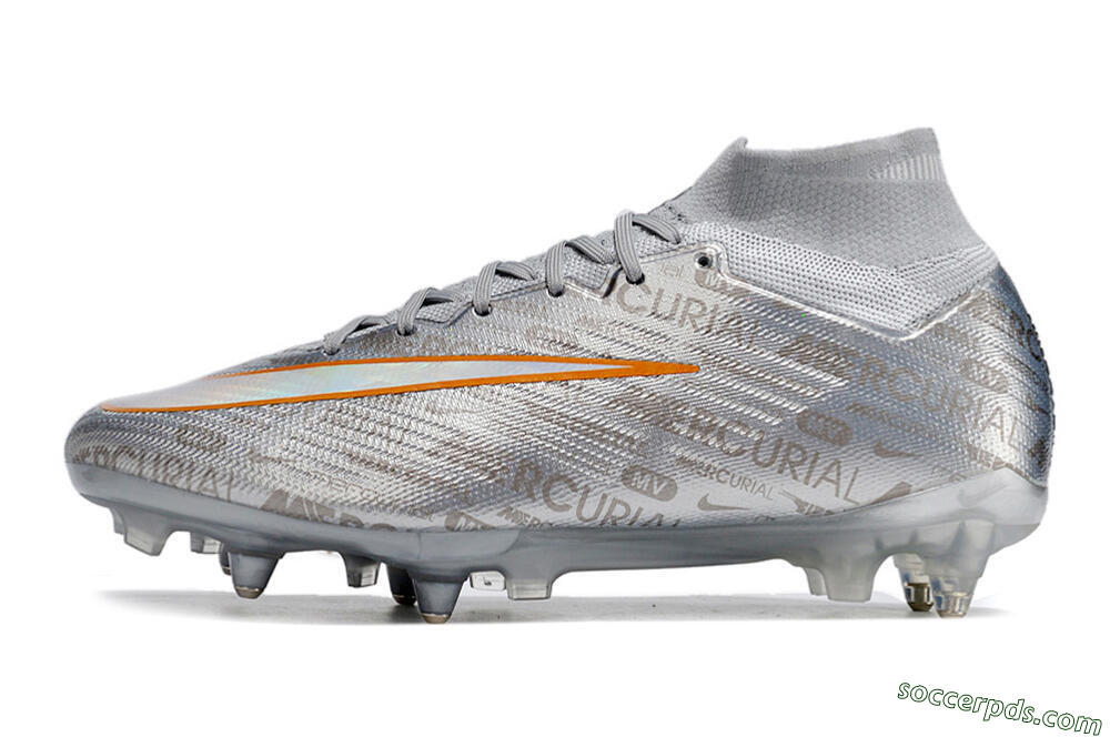 Nike Air Zoom Mercurial Superfly 9 Elite SG High-Tops Football Boots - Silver/Gold 2
