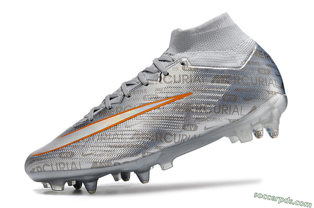 Nike Air Zoom Mercurial Superfly 9 Elite SG High-Tops Football Boots - Silver/Gold 5