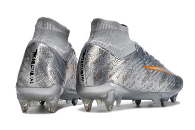 Nike Air Zoom Mercurial Superfly 9 Elite SG High-Tops Football Boots - Silver/Gold