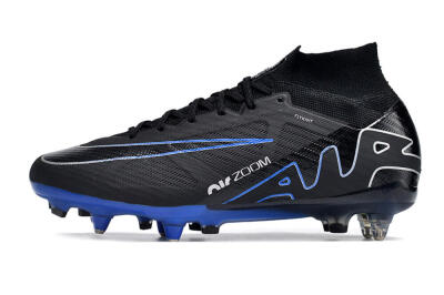 Nike Air Zoom Mercurial Superfly 9 Elite SG High-Tops Football Boots - Black/White/Blue