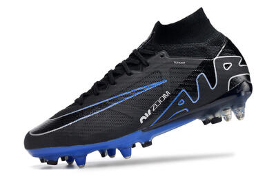 Nike Air Zoom Mercurial Superfly 9 Elite SG High-Tops Football Boots - Black/White/Blue