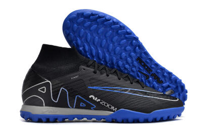 Nike Air Zoom Mercurial Superfly 9 Elite TF High-Tops Football Shoes - Black/White/Blue