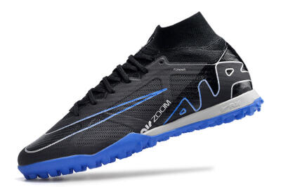 Nike Air Zoom Mercurial Superfly 9 Elite TF High-Tops Football Shoes - Black/White/Blue
