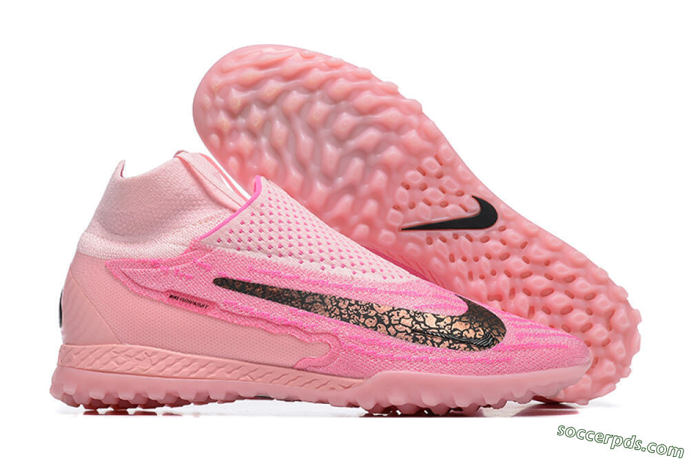 Nike Phantom GX Elite DF TF High-Tops Football Shoes - Pink/White 2