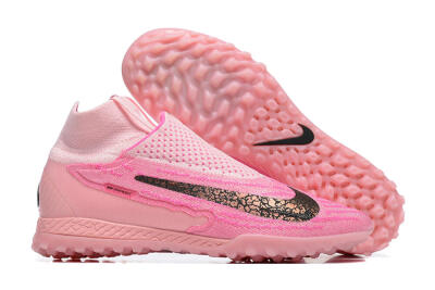 Nike Phantom GX Elite DF TF High-Tops Football Shoes - Pink/White