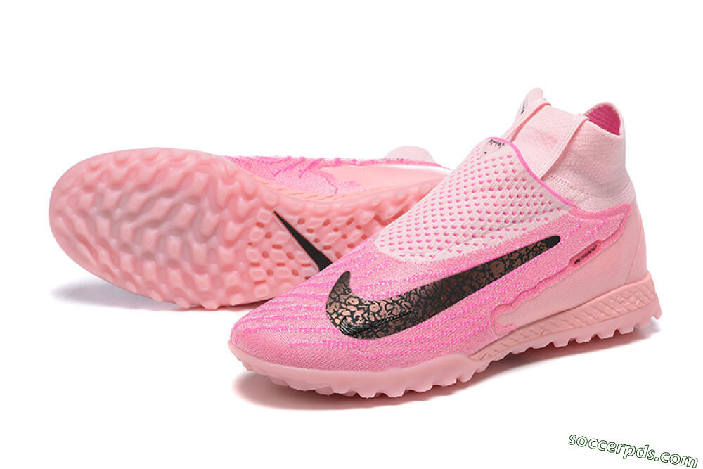 Nike Phantom GX Elite DF TF High-Tops Football Shoes - Pink/White 3