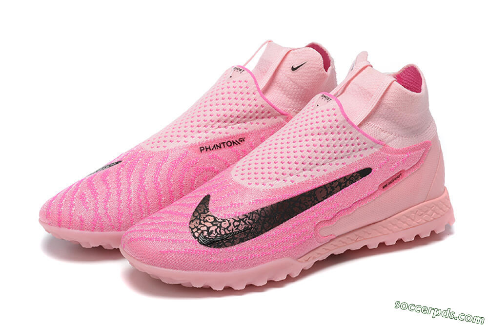 Nike Phantom GX Elite DF TF High-Tops Football Shoes - Pink/White 5
