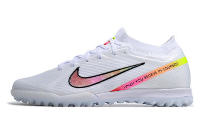 Nike Air Zoom Mercurial Vapor 15 Elite TF Low-Tops Football Shoes - White/Black/Pink